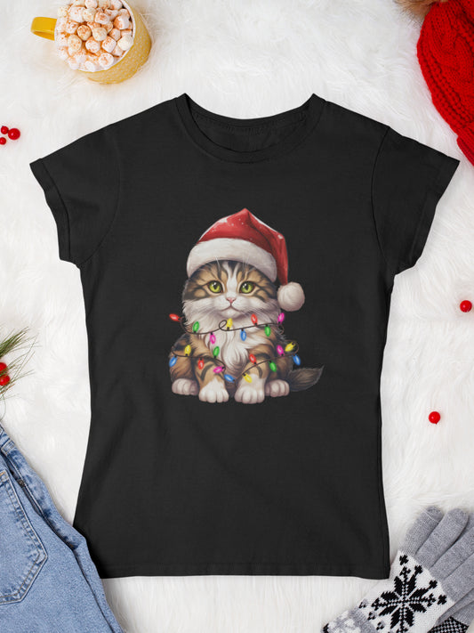 tricou_Craciun_pisici_pisica_bumbac_organic_femei_HAY_Creations_cadou_ready-for-Christmas-negru