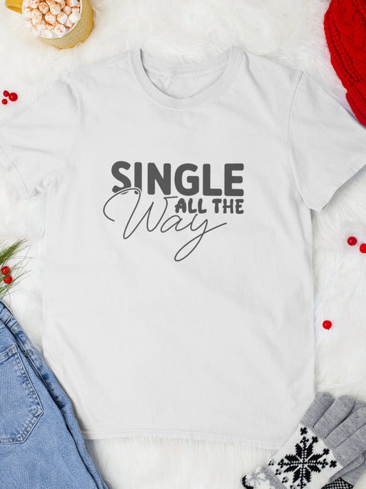     tricou_bumbac_organic_premium_vegan_cadou_Craciun_Secret_Santa-single-all-the-way-unisex-barbati-alb