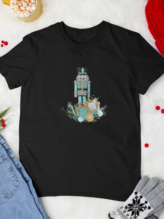 tricou_bumbac_organic_premium_vegan_cadou_Craciun_Secret_Santa_-negru-unisex-barbati-Nutcracker