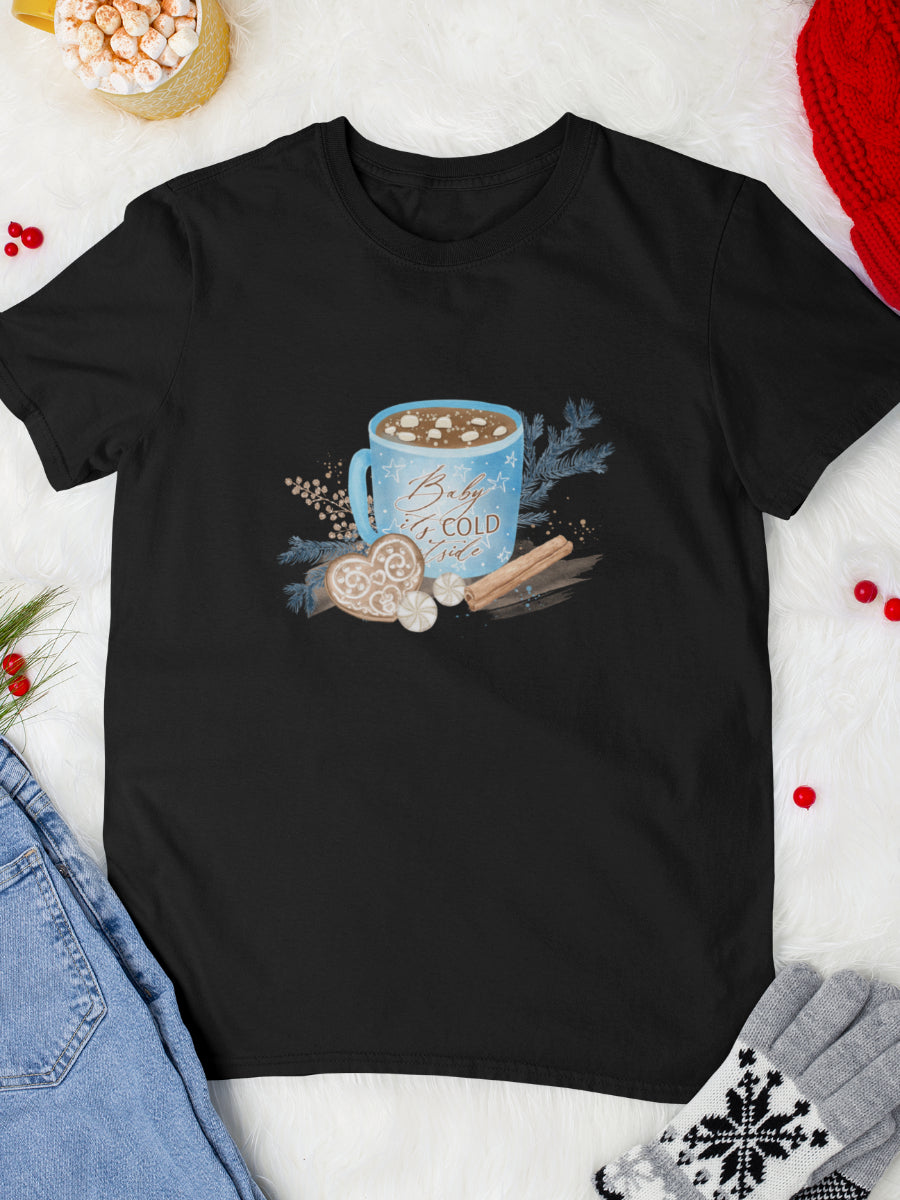     tricou_bumbac_organic_premium_vegan_cadou_Craciun_Secret_Santa_hot-cocoa-in-the-snow-alb-femei