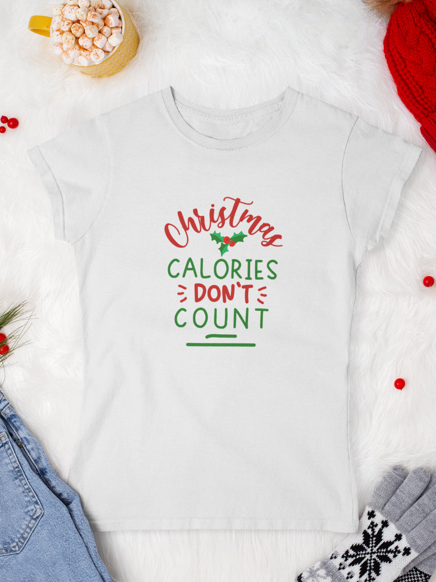 tricou_bumbac_organic_premium_vegan_cadou_Craciun_Secret_Santa_Christmas-calories-dont-count-alb-femei