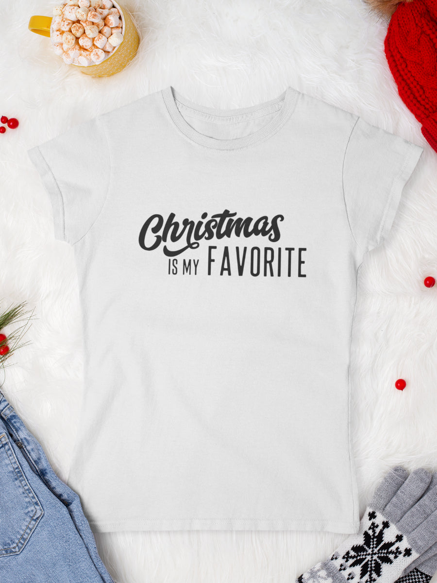 tricou_bumbac_organic_premium_vegan_cadou_Craciun_Secret_Santa_Christmas-is-my-favorite-negru-femei