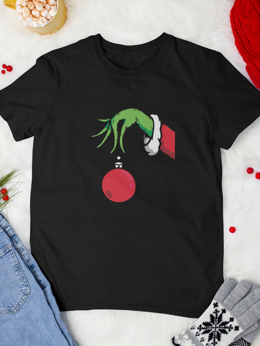    tricou_bumbac_organic_premium_vegan_cadou_Craciun_Secret_Santa_Grinch-touch-negru-unisex-barbati
