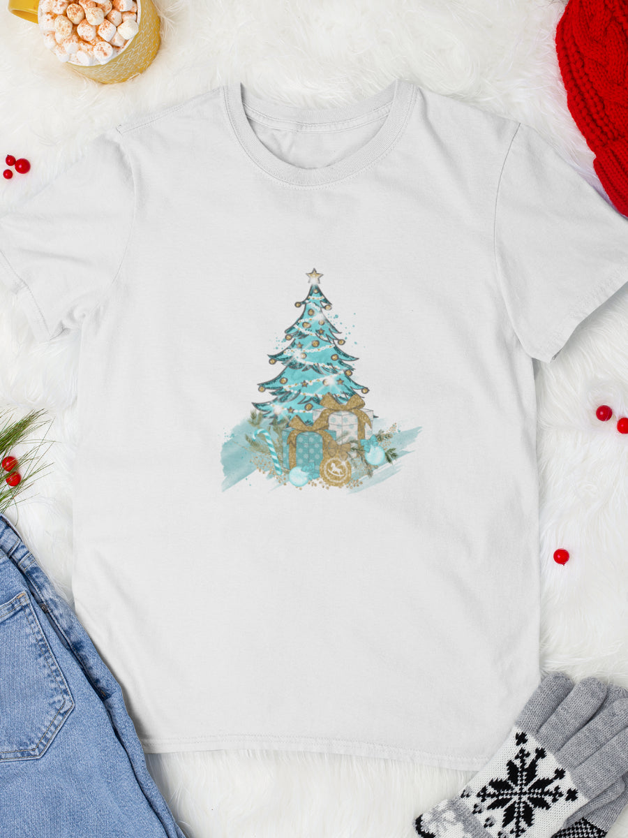 tricou_bumbac_organic_premium_vegan_cadou_Craciun_Secret_Santa_Nutcracker-Christmas-tree-alb-unisex-barbati