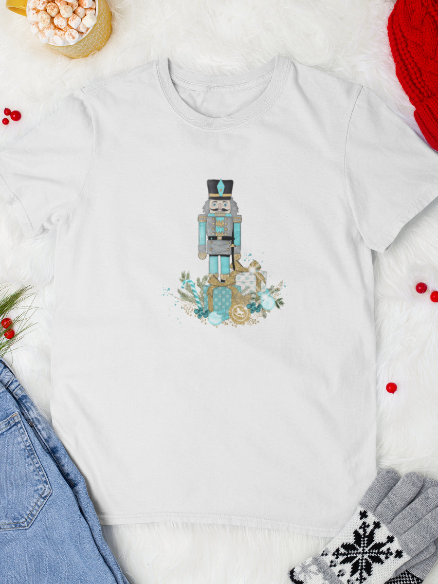 tricou_bumbac_organic_premium_vegan_cadou_Craciun_Secret_Santa_Nutcracker-alb-unisex-barbati