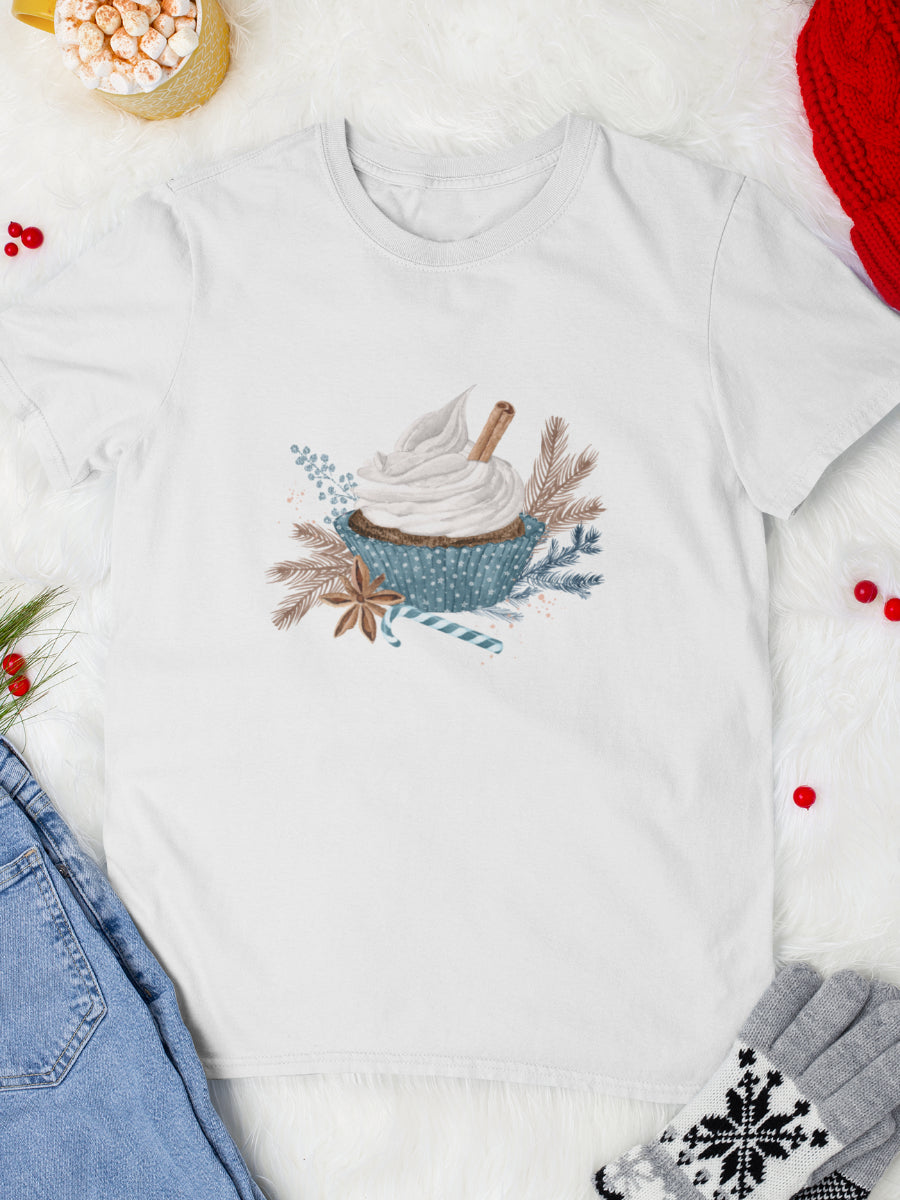 tricou_bumbac_organic_premium_vegan_cadou_Craciun_Secret_Santa_a-upcake-for-Santa-alb-unisex-barbati