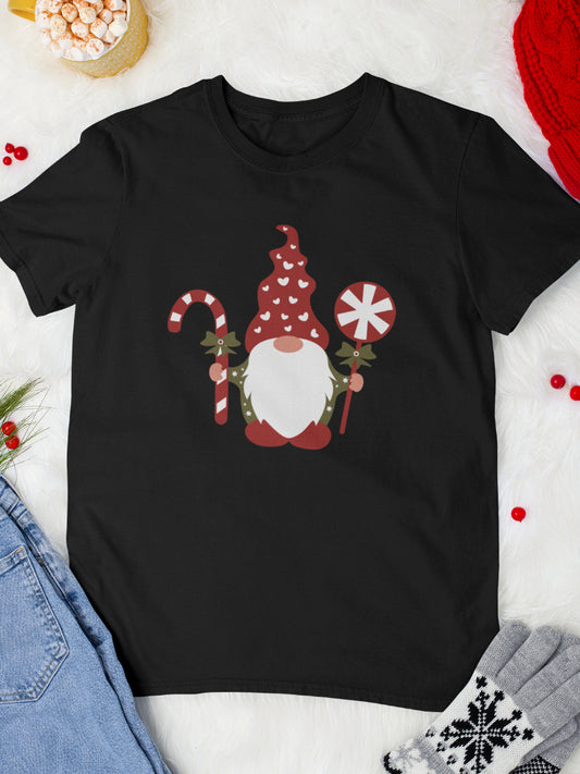    tricou_bumbac_organic_premium_vegan_cadou_Craciun_Secret_Santa_barbati_unisex_negru_christmas_gnome