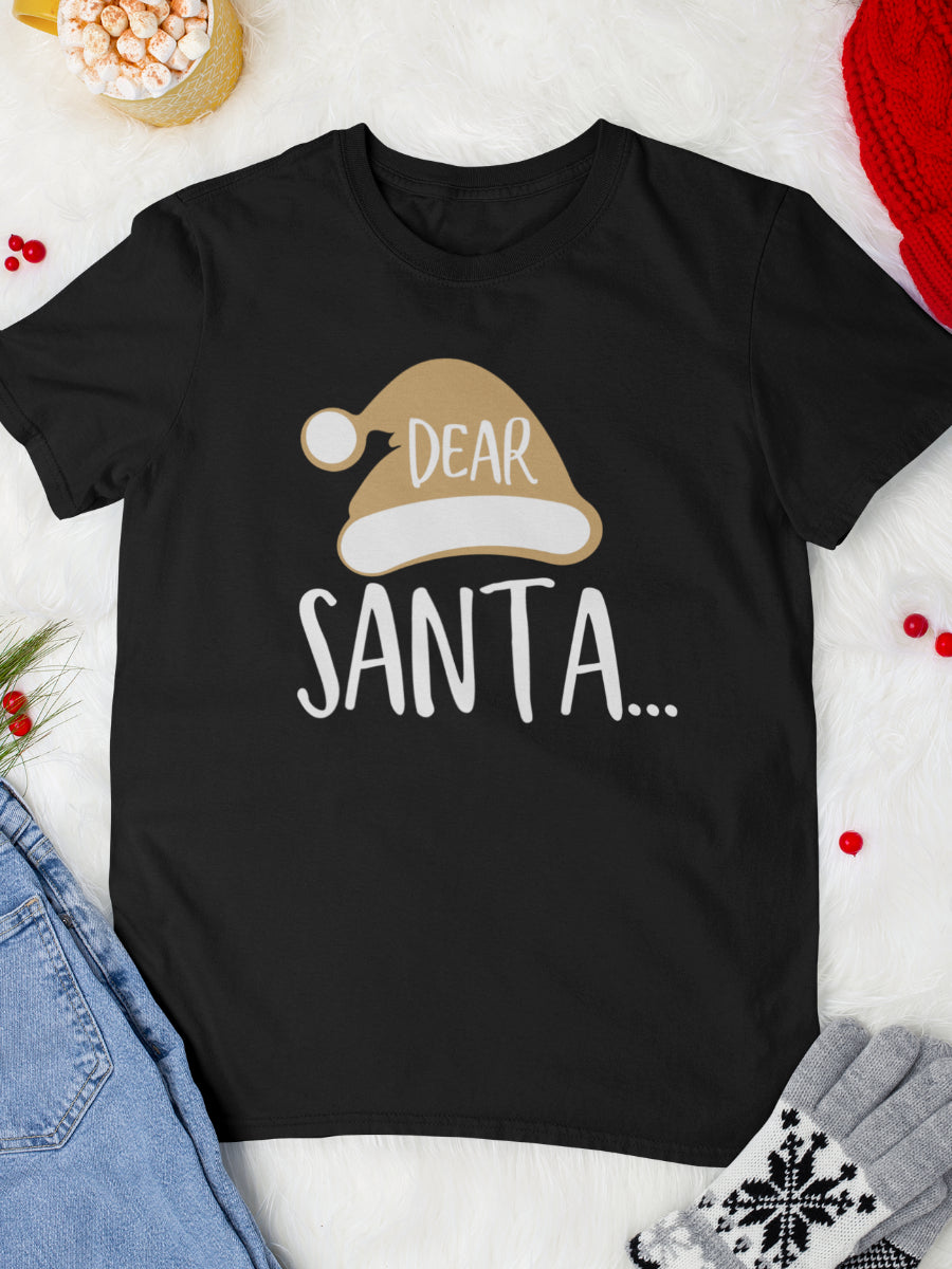     tricou_bumbac_organic_premium_vegan_cadou_Craciun_Secret_Santa_barbati_unisex_negru_dear_santa