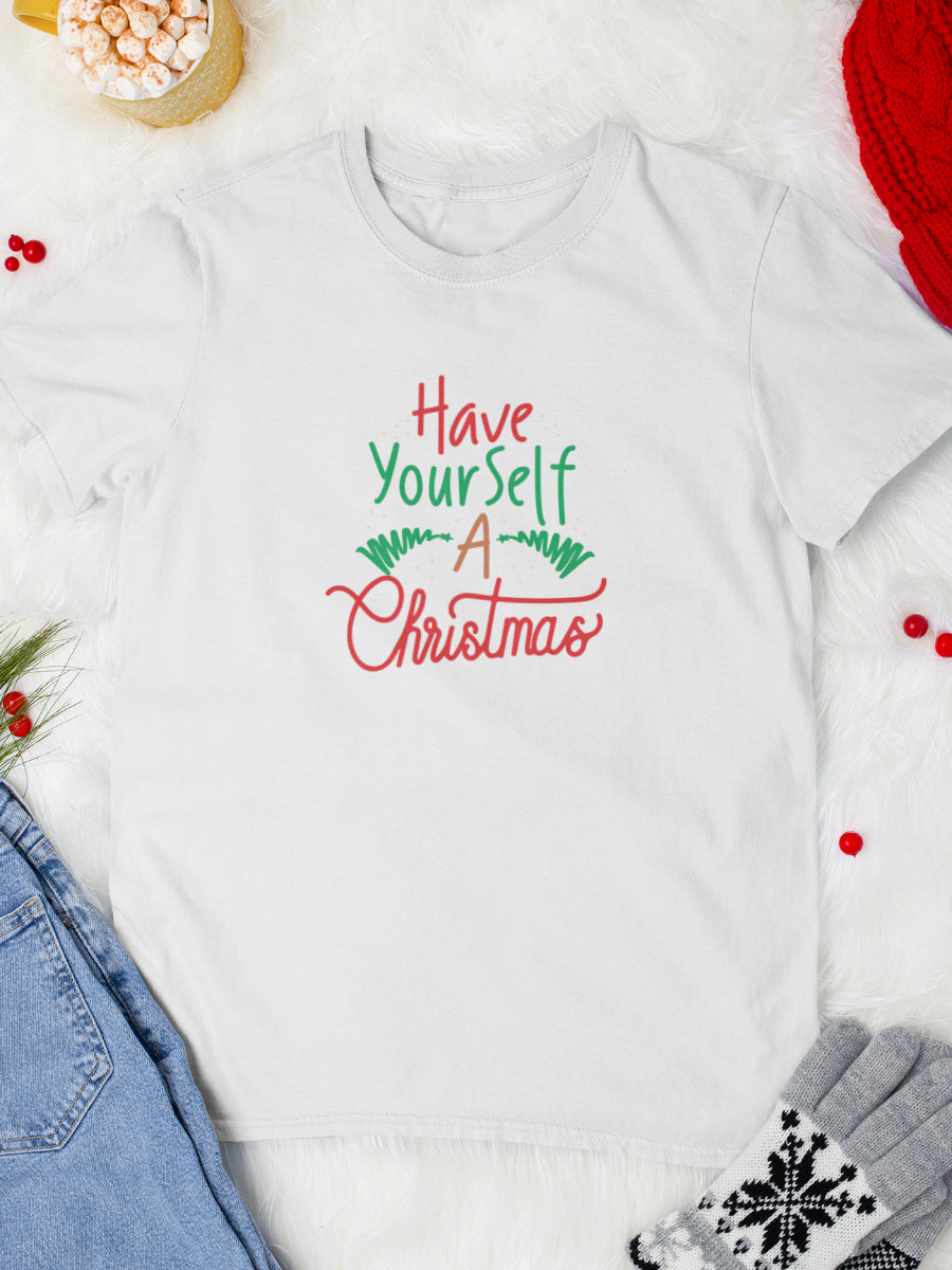 tricou_bumbac_organic_premium_vegan_cadou_Craciun_Secret_Santa_have-yourself-a-Christmas-alb-unisex-barbati
