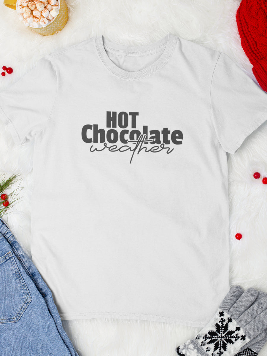    tricou_bumbac_organic_premium_vegan_cadou_Craciun_Secret_Santa_hot-chocolate-weather-alb-unisex-barbati