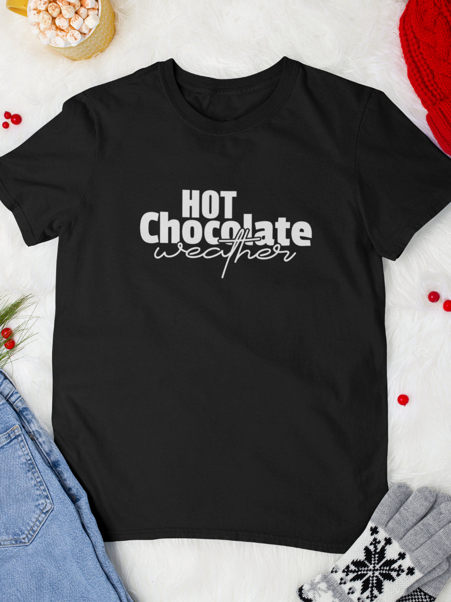 tricou_bumbac_organic_premium_vegan_cadou_Craciun_Secret_Santa_hot-chocolate-weather-negru-unisex-barbati