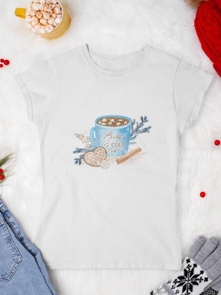     tricou_bumbac_organic_premium_vegan_cadou_Craciun_Secret_Santa_hot-cocoa-in-the-snow-alb-femei