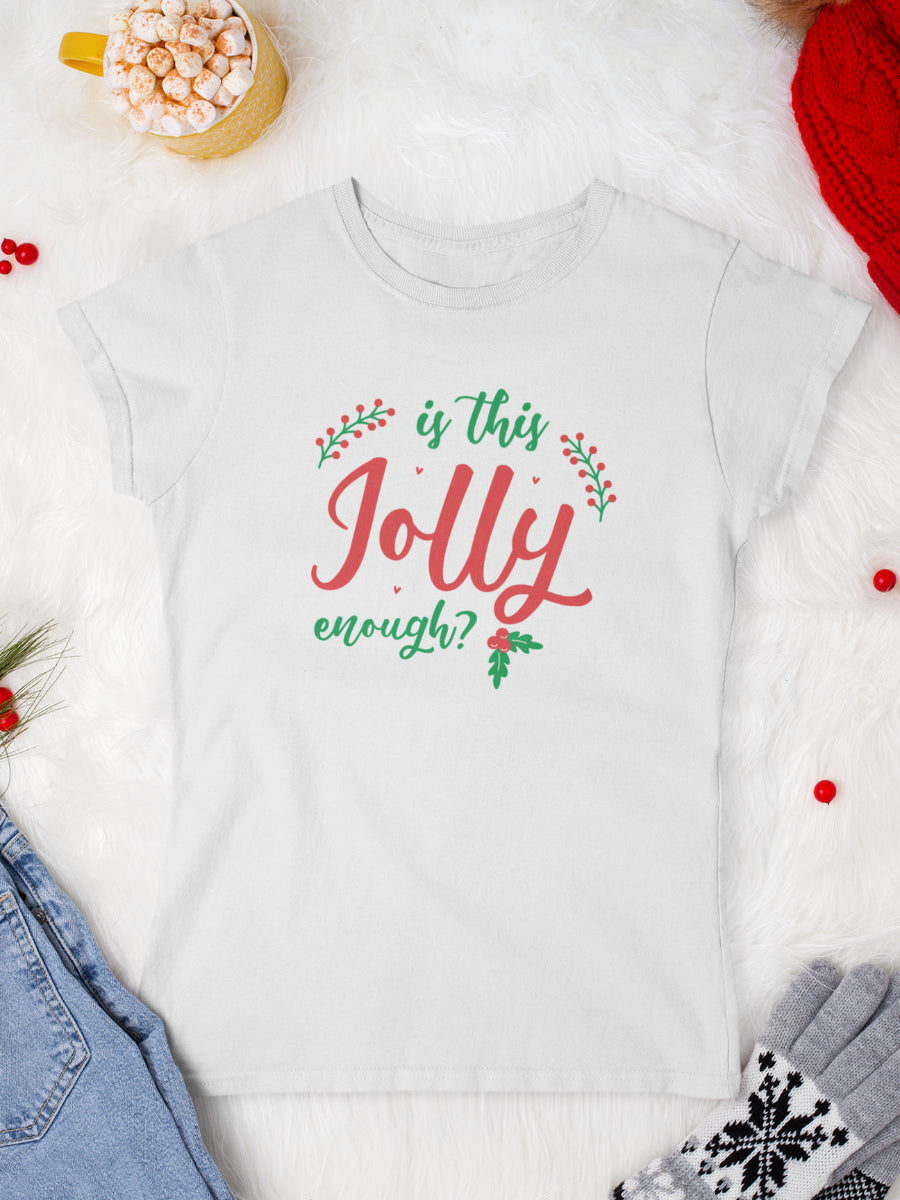 tricou_bumbac_organic_premium_vegan_cadou_Craciun_Secret_Santa_is-this-jolly-enough-alb-femei
