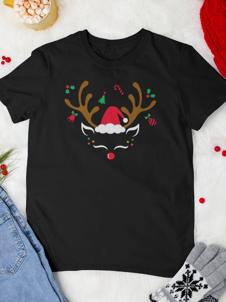 tricou_bumbac_organic_premium_vegan_cadou_Craciun_Secret_Santa_jolly-reindeer-negru-barbati