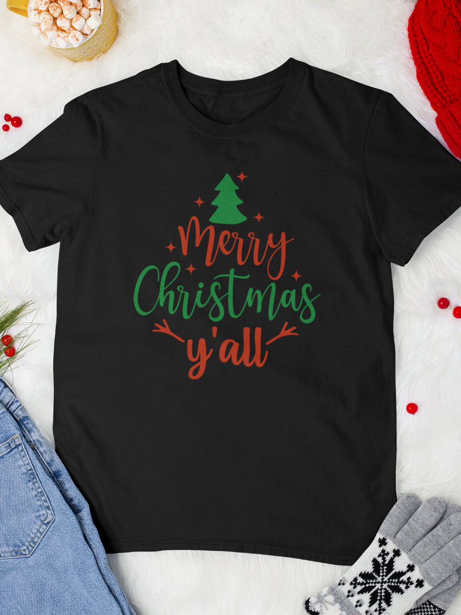    tricou_bumbac_organic_premium_vegan_cadou_Craciun_Secret_Santa_merry_christmas-yall-unisex-barbati-negru