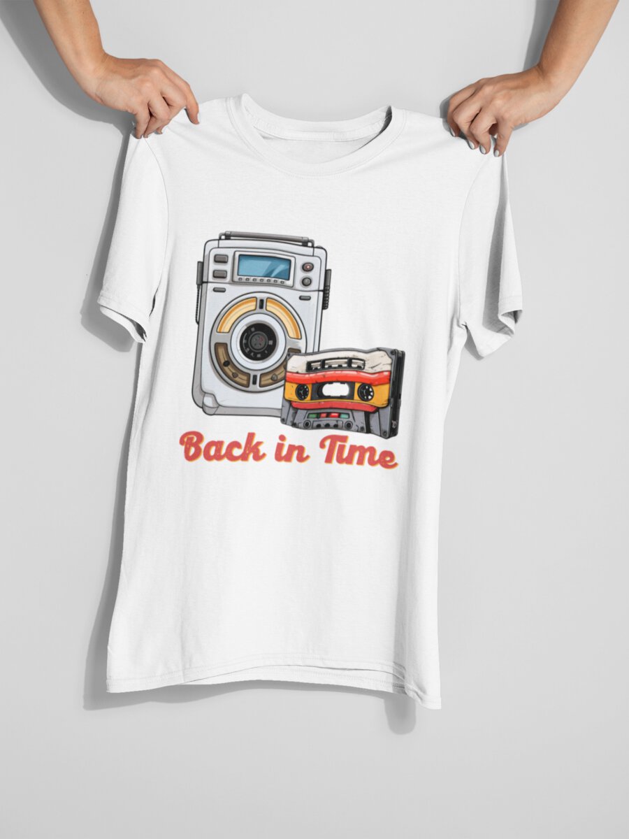 tricou_bumbac_organic_premium_vegan_cadou_hay_creations_nostalgia__back_in_time_barbati_unisex_alb