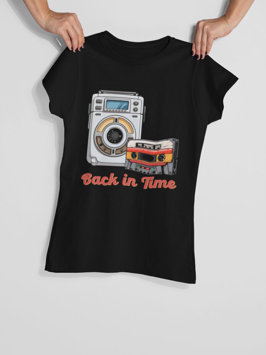 tricou_bumbac_organic_premium_vegan_cadou_hay_creations_nostalgia__back_in_time_femei_negru