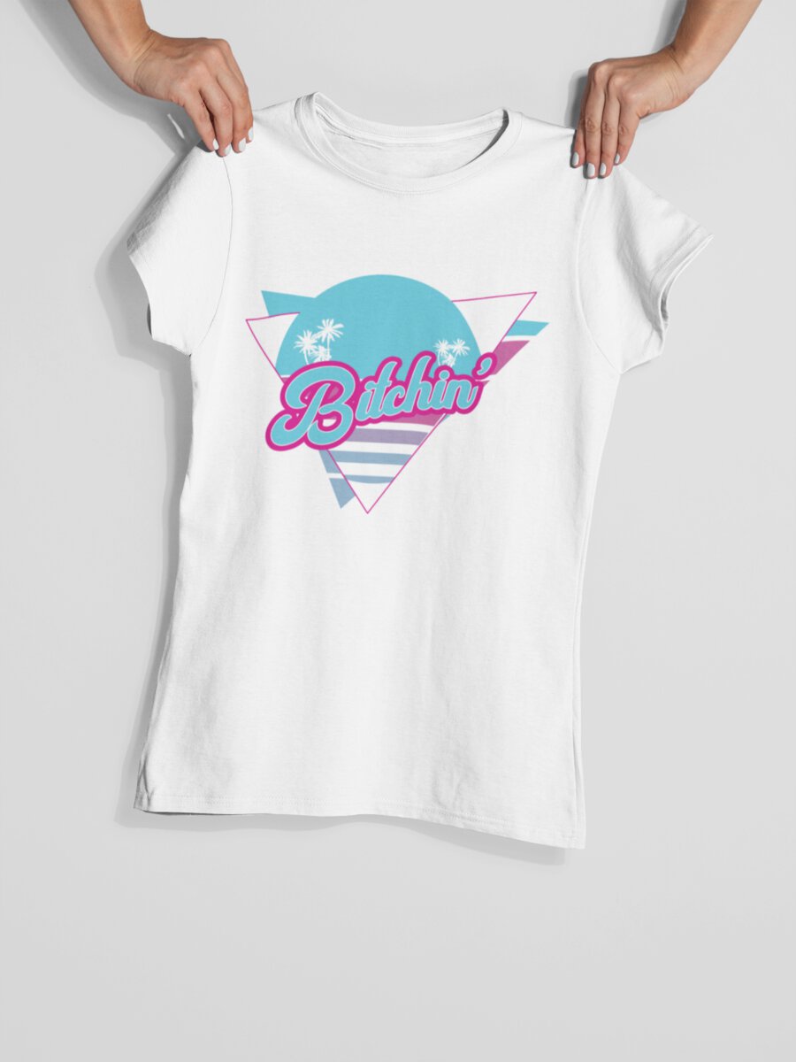 tricou_bumbac_organic_premium_vegan_cadou_hay_creations_nostalgia_bitchin_bitching_femei_alb