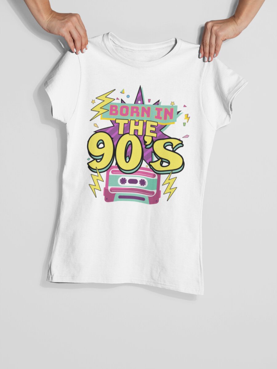 tricou_bumbac_organic_premium_vegan_cadou_hay_creations_nostalgia_born_in_the_90s_femei_alb
