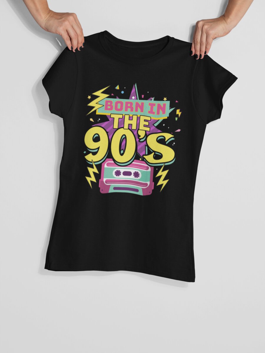 tricou_bumbac_organic_premium_vegan_cadou_hay_creations_nostalgia_born_in_the_90s_femei_negru