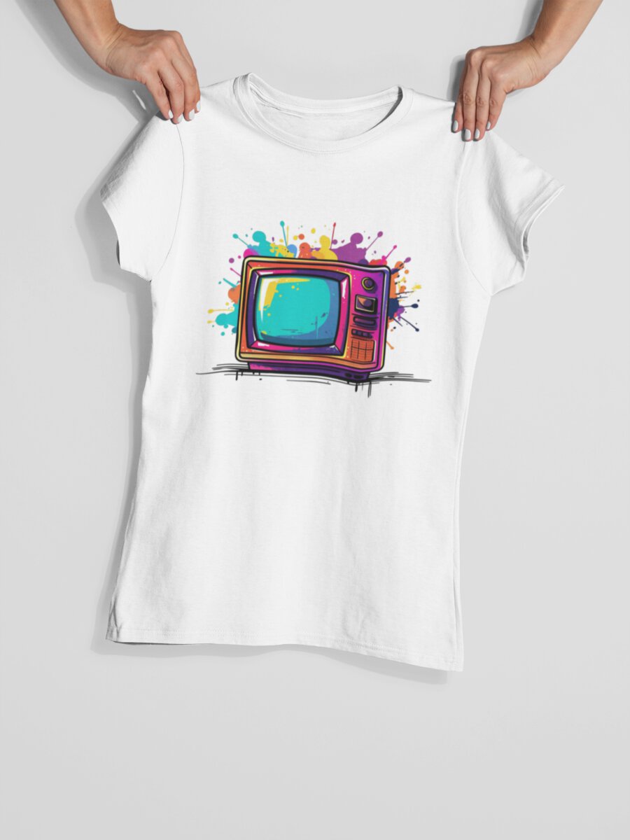 tricou_bumbac_organic_premium_vegan_cadou_hay_creations_nostalgia_broadcasting_nostalgia_femei_alb