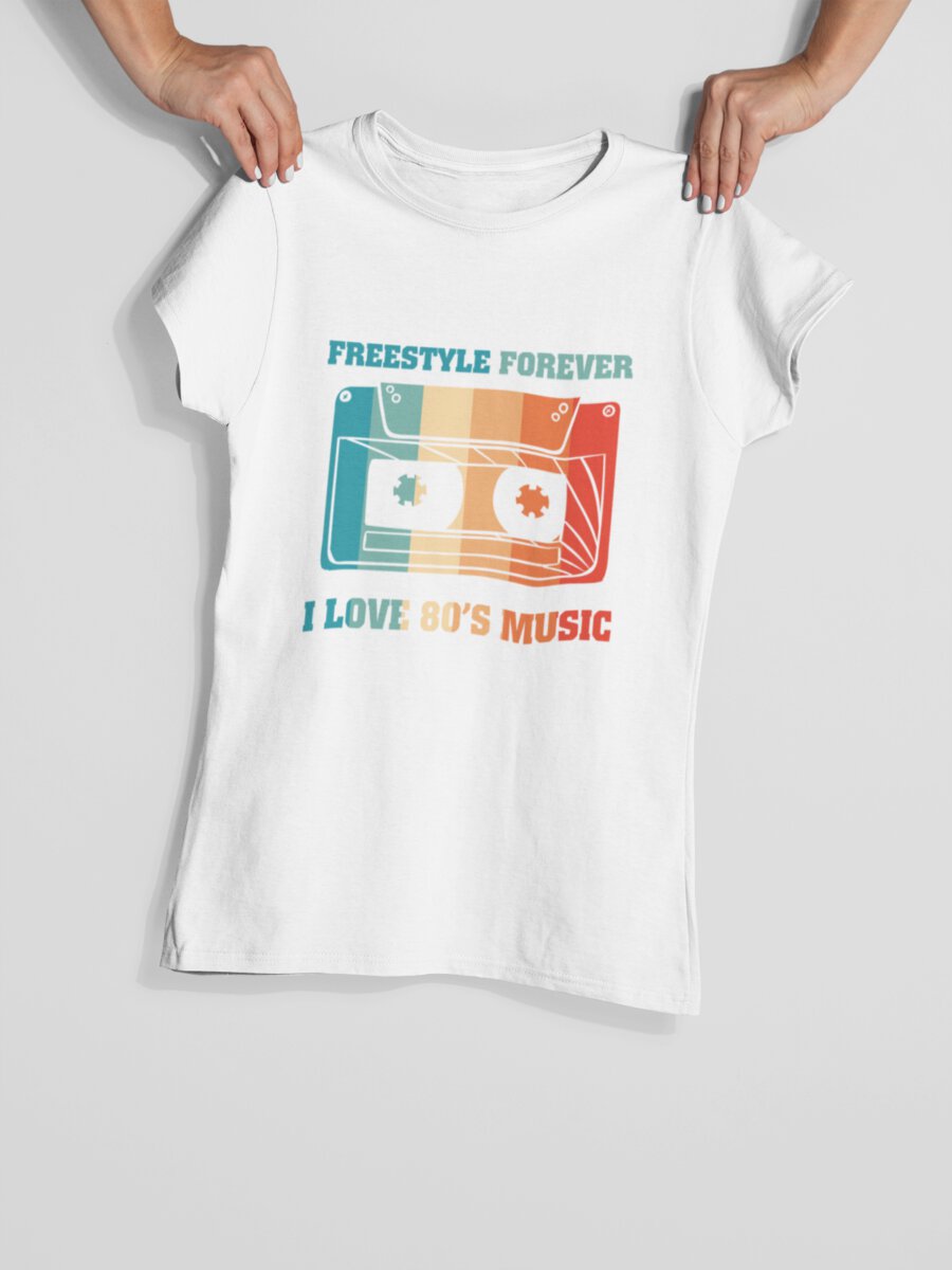 tricou_bumbac_organic_premium_vegan_cadou_hay_creations_nostalgia_freestyle_forever_femei_alb