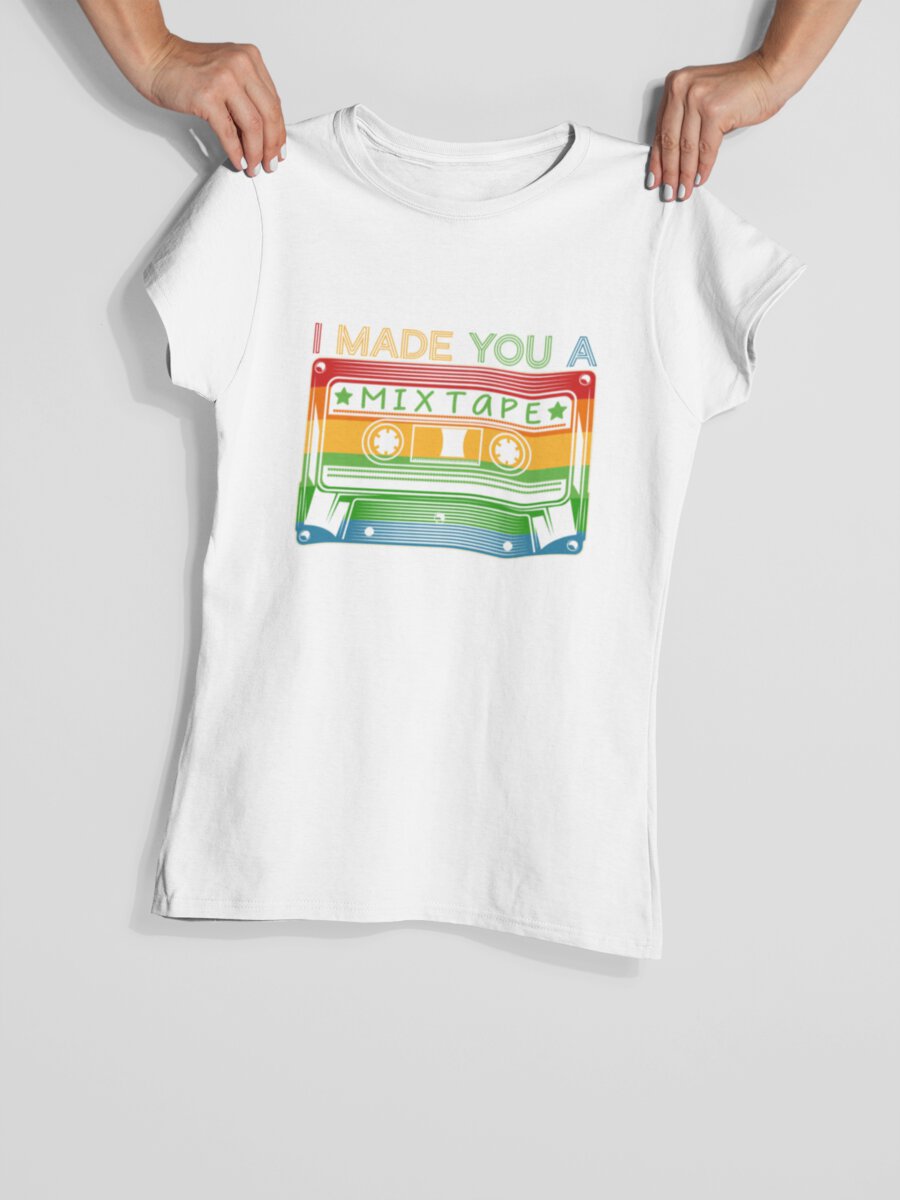 tricou_bumbac_organic_premium_vegan_cadou_hay_creations_nostalgia_i_made_you_a_mixtape_femei_alb