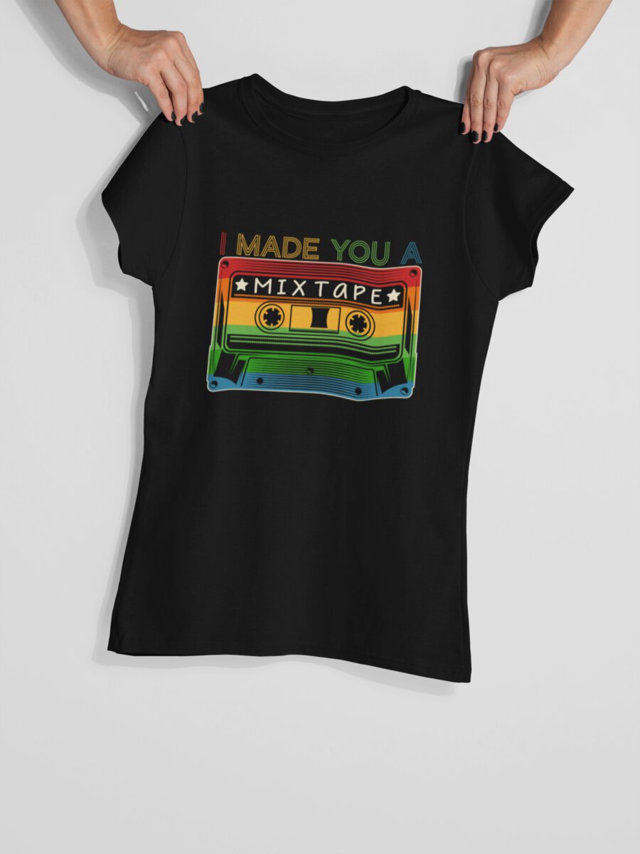 tricou_bumbac_organic_premium_vegan_cadou_hay_creations_nostalgia_i_made_you_a_mixtape_femei_negru
