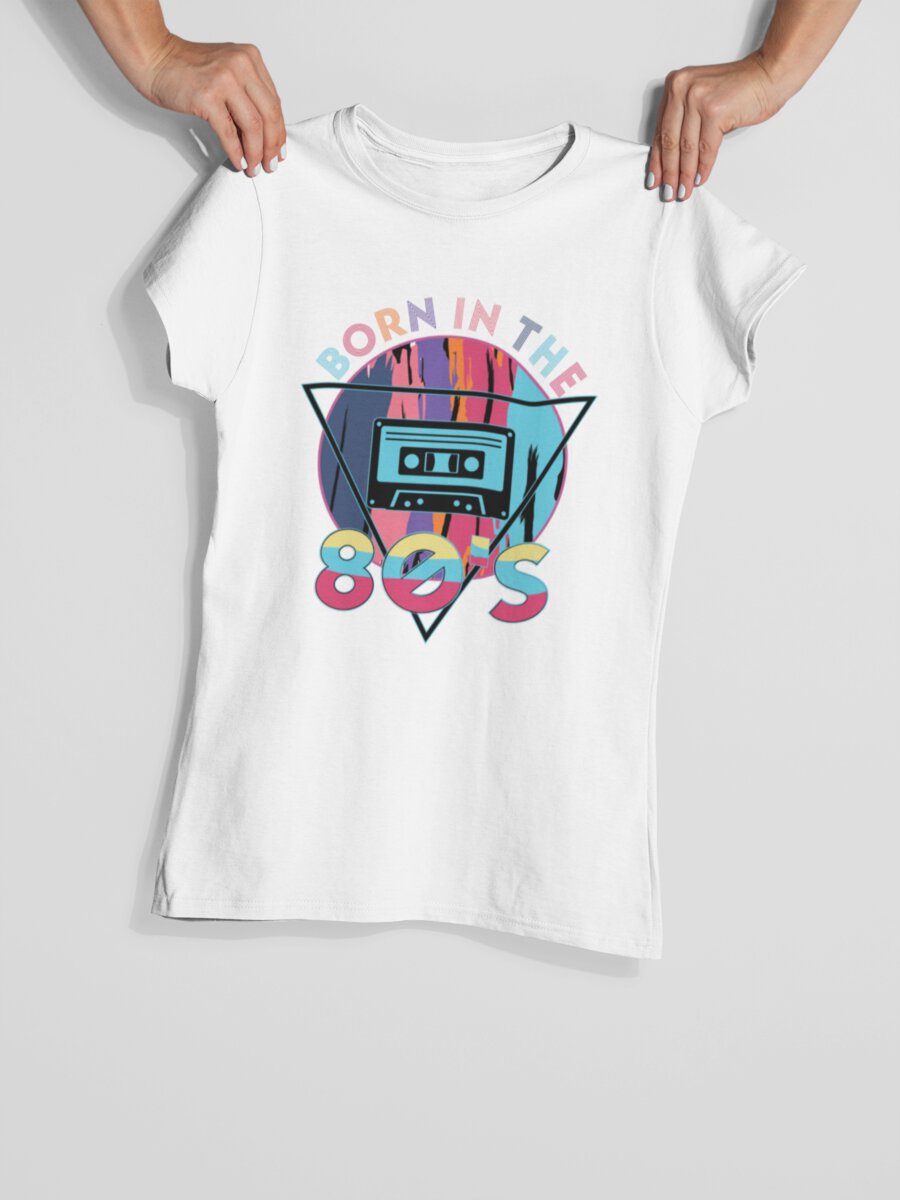 tricou_bumbac_organic_premium_vegan_cadou_hay_creations_nostalgia_in_the_80s_femei_alb