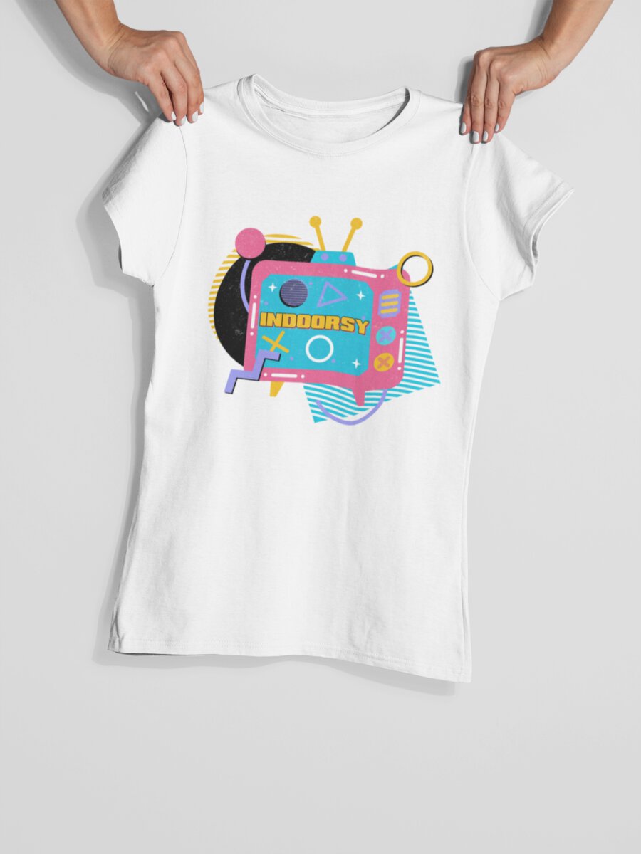 tricou_bumbac_organic_premium_vegan_cadou_hay_creations_nostalgia_indoorsy_femei_alb