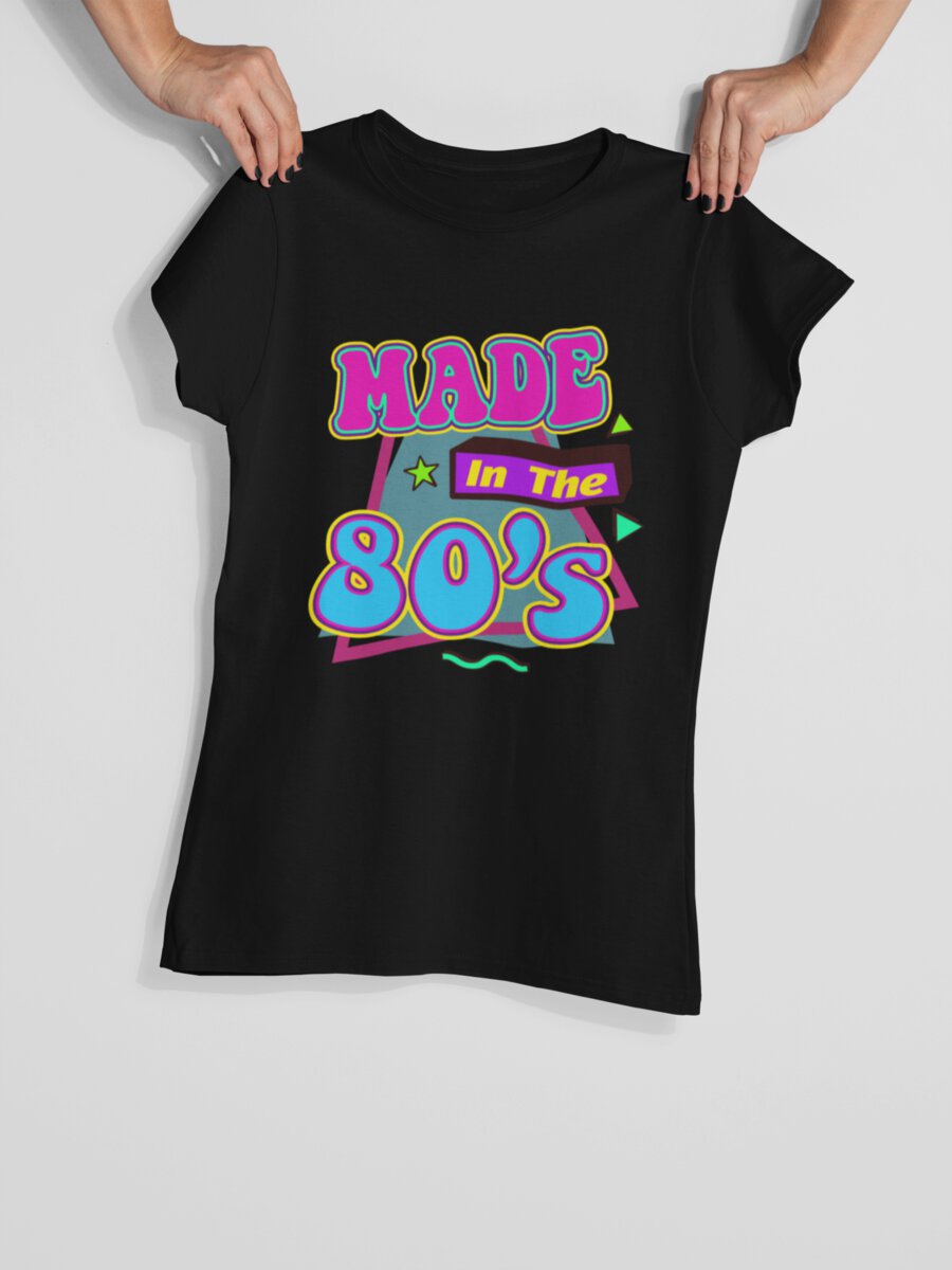 tricou_bumbac_organic_premium_vegan_cadou_hay_creations_nostalgia_made_in_the_80s_femei_negru