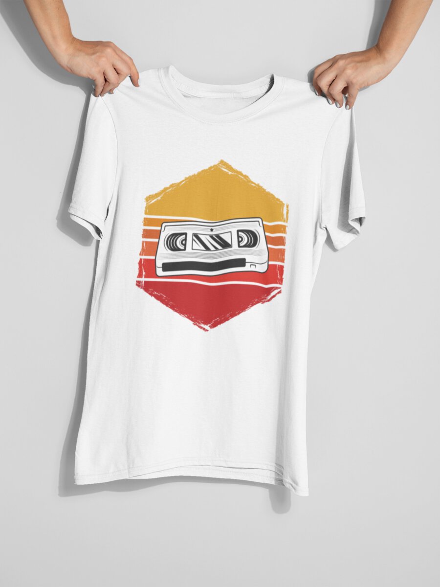 tricou_bumbac_organic_premium_vegan_cadou_hay_creations_nostalgia_play_barbati_unisex_alb