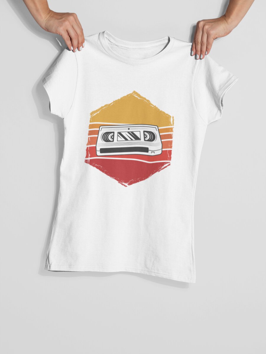 tricou_bumbac_organic_premium_vegan_cadou_hay_creations_nostalgia_play_femei_alb