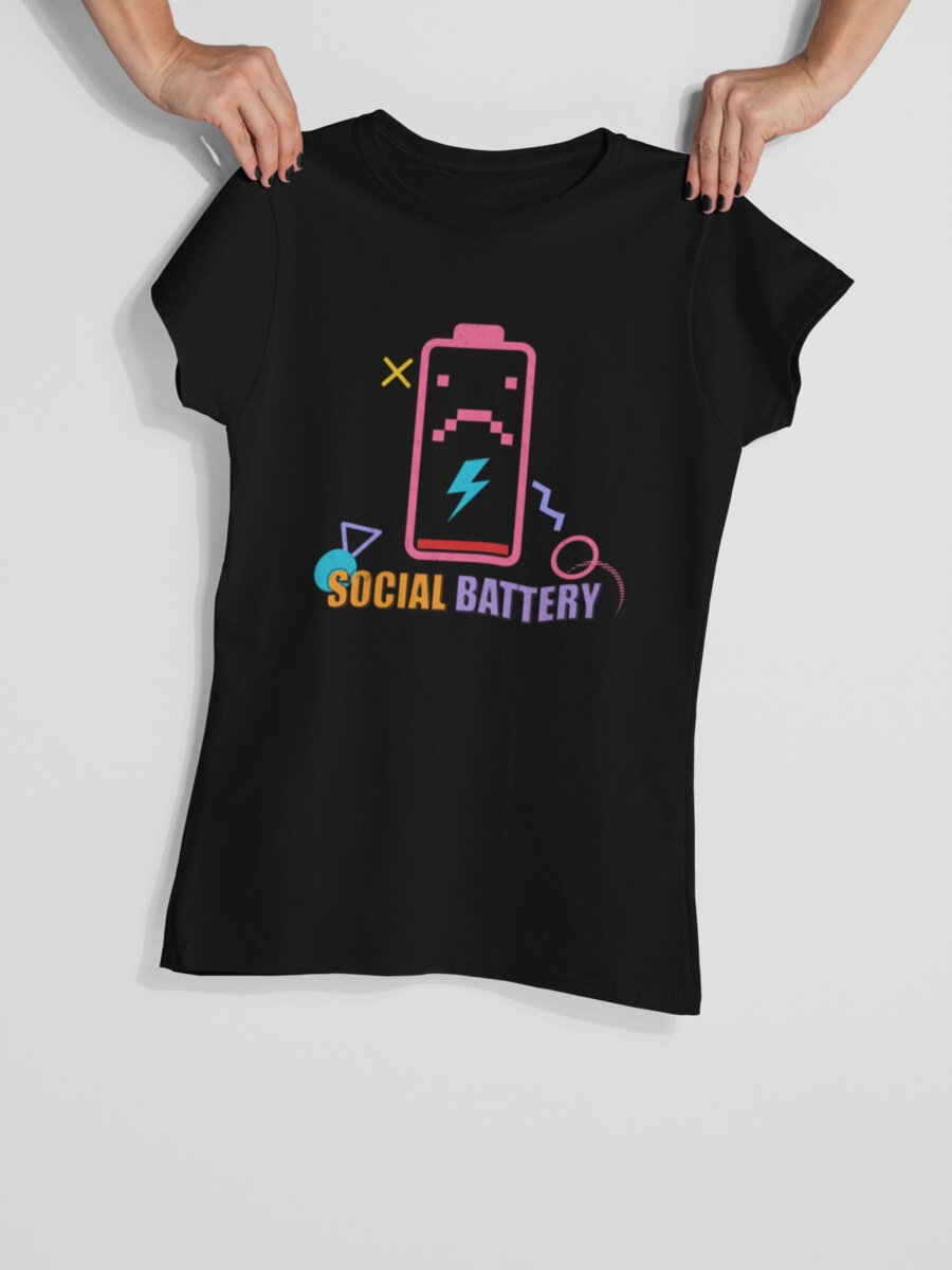 tricou_bumbac_organic_premium_vegan_cadou_hay_creations_nostalgia_social_battery_femei_negru