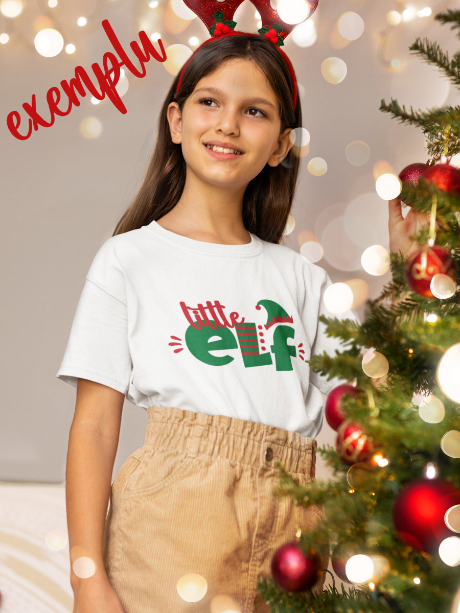tricou_personalizat_bumbac_organic_premium_vegan_cadou_Craciun_Secret_Santa_copii_copil_personalizeaza_elful_alb