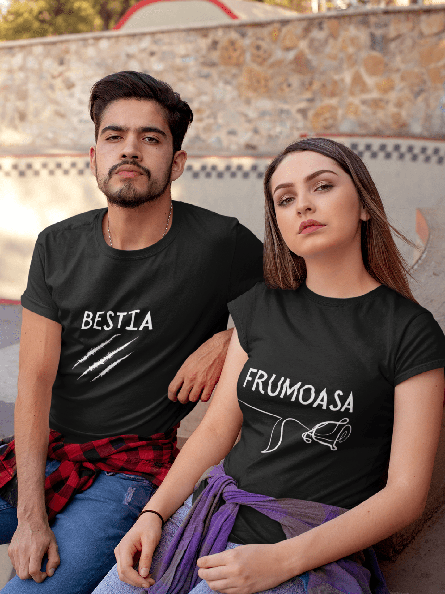 Set tricouri cuplu FRUMOASA ȘI BESTIA