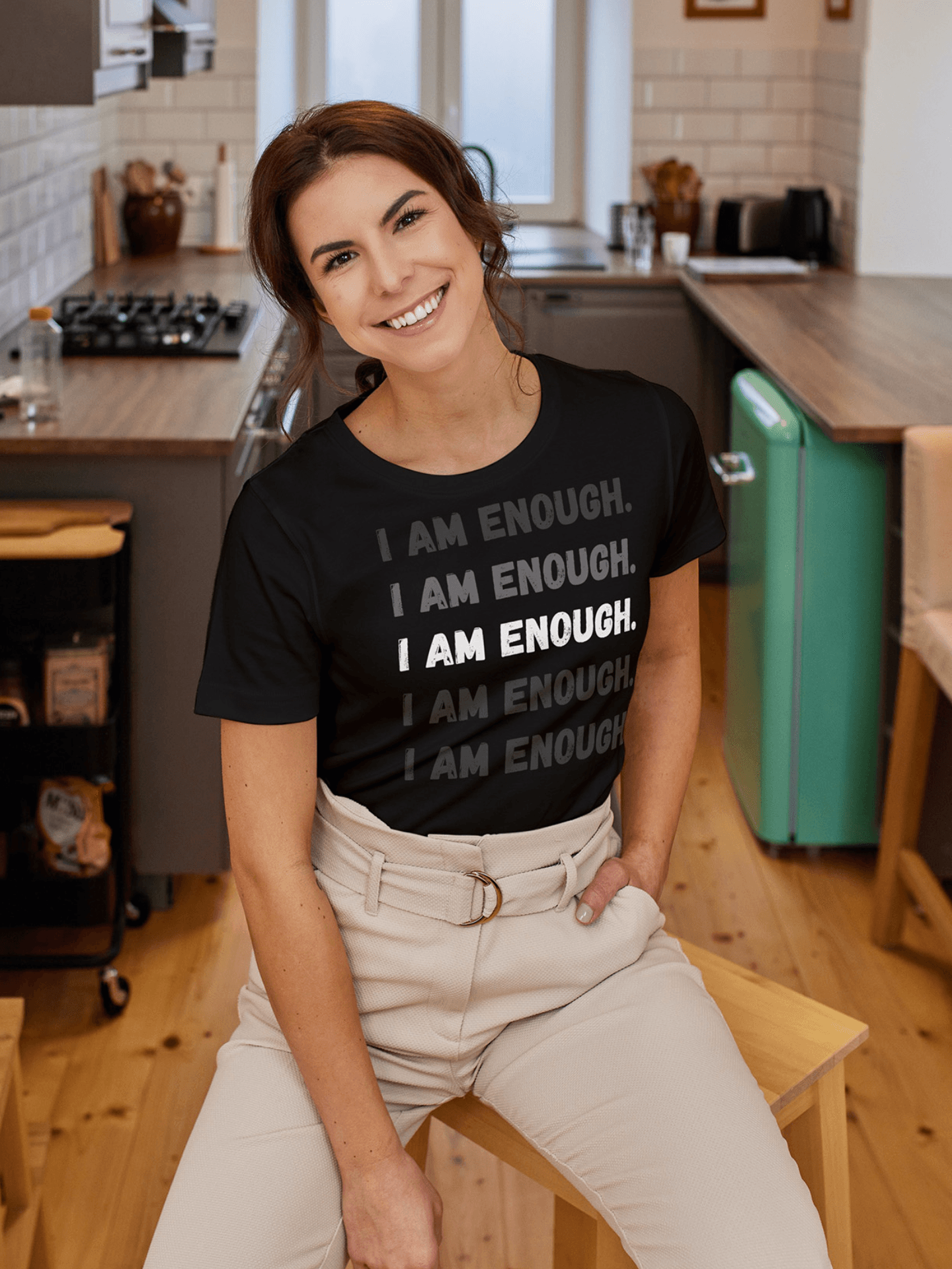 Tricou bumbac premium I AM ENOUGH